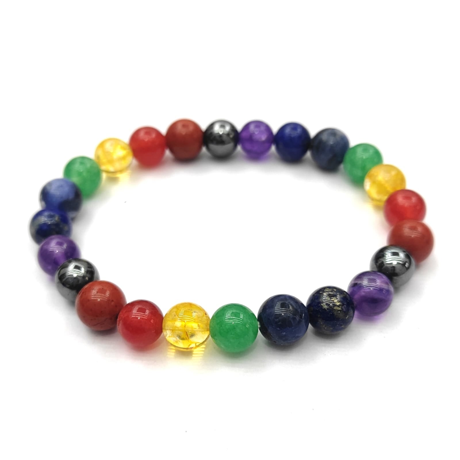 Seven Chakra Natural With Certified Stone Beads Bracelet